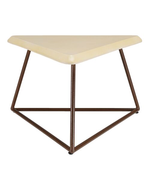 Table d'appoint Grégoire beige/noir - 59x52x36 cm