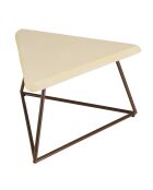 Table d'appoint Grégoire beige/noir - 59x52x36 cm