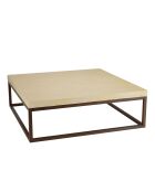 Table basse Grégoire beige/noir - 120x120x40 cm