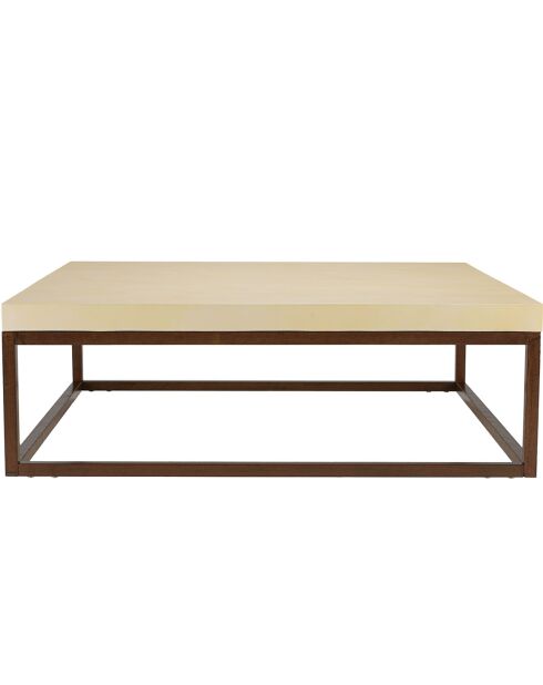 Table basse Grégoire beige/noir - 120x120x40 cm