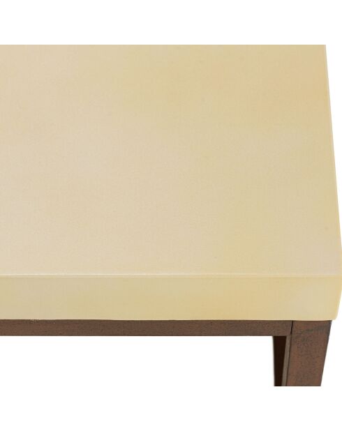 Table basse Grégoire beige/noir - 120x120x40 cm