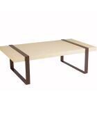 Table basse Grégoire beige/noir - 135x76x44 cm