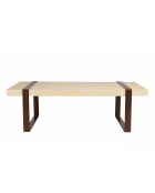 Table basse Grégoire beige/noir - 135x76x44 cm