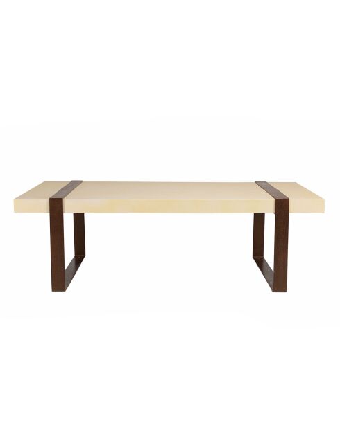 Table basse Grégoire beige/noir - 135x76x44 cm