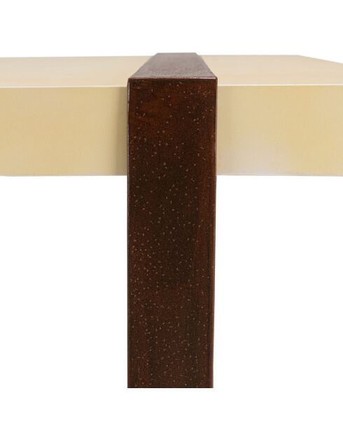 Table basse Grégoire beige/noir - 135x76x44 cm