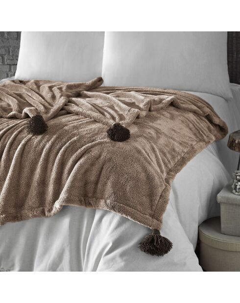 Plaid Puffy camel - 160x200 cm