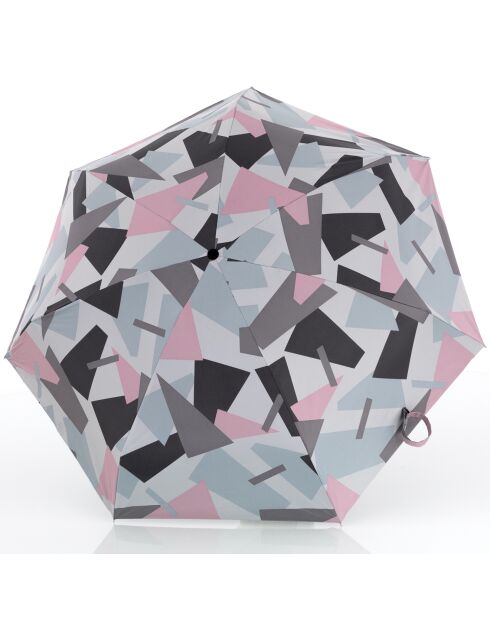 Mini parapluie pliant avec protection UV motif géométrique multicolore