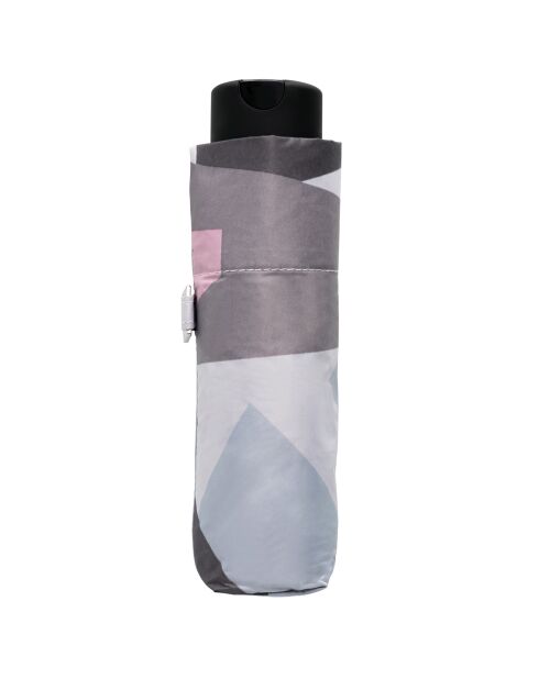 Mini parapluie pliant avec protection UV motif géométrique multicolore
