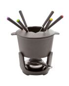 Service à Fondue 6 personnes gris - 10 pièces