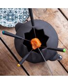 Service à Fondue 6 personnes gris - 10 pièces