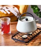 Tetera Bill de hierro fundido blanco, 0,83 L