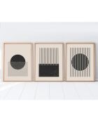 3 tableaux Moderne multicolores - 50x70cm