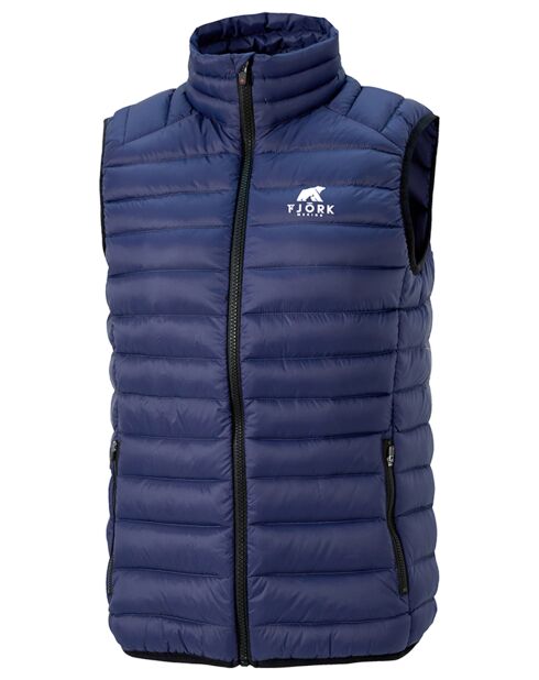 Merino Nordend St Moritz blauwe jas zonder mouwen