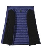 Merino Nordend St Moritz blauwe jas zonder mouwen
