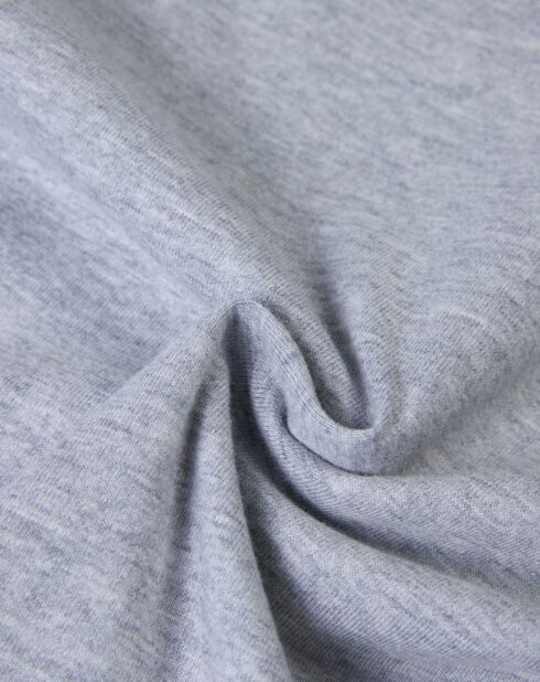 T-shirt Besso grigio/turchese in cotone biologico