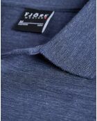 Rigi St Moritz blauwe polo van 100% merinowol