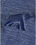Rigi St Moritz blauwe polo van 100% merinowol