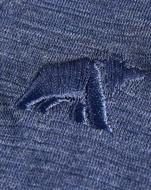 Rigi St Moritz blauwe polo van 100% merinowol