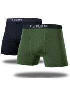 2 boxer Strahlorn in misto lana merino kaki/neri