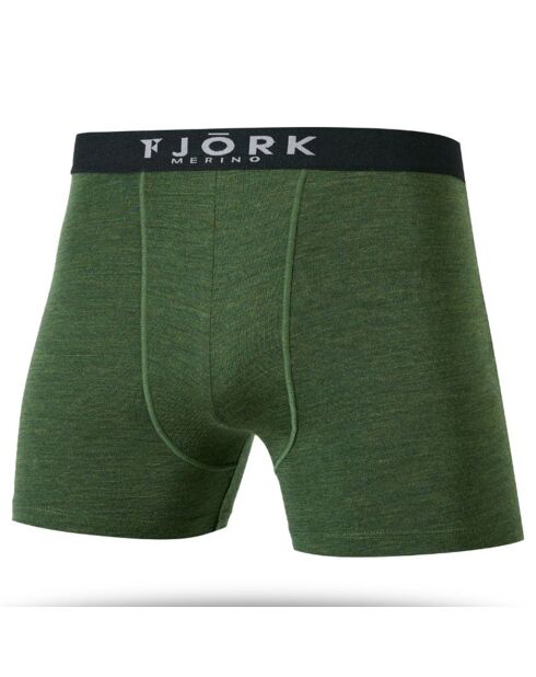 2 Strahlorn boxershorts van merinowolmix, kaki/zwart
