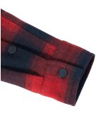 Chemise en Laine Mérinos mélangée Trekking rouge/bleu