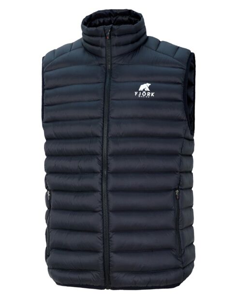 Schwarze ärmellose Jacke Merino Nordend Laax