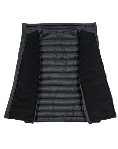 Schwarze ärmellose Jacke Merino Nordend Laax