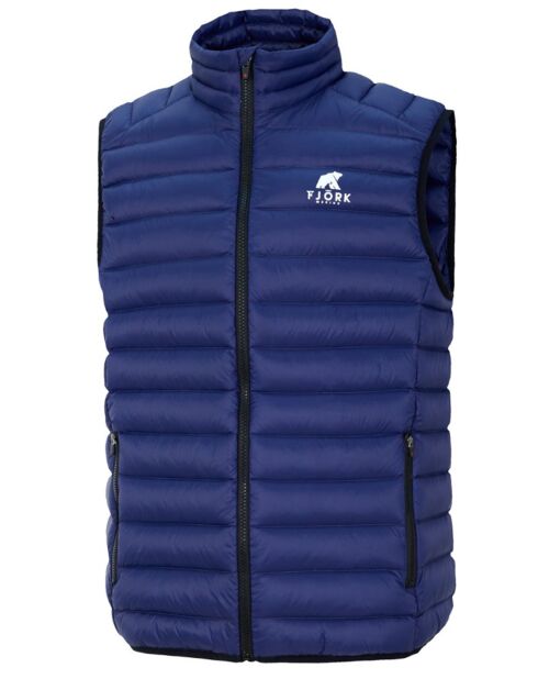 Merino Nordend St Moritz blaue ärmellose Jacke