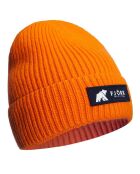 Gorro 100% lana merino naranja Säntis Arosa
