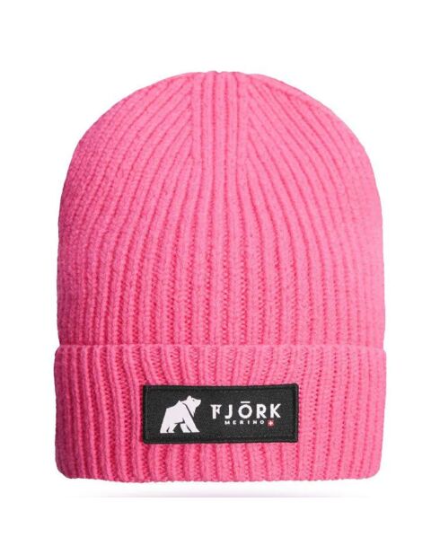 Säntis Montana pinke Mütze aus 100% Merinowolle