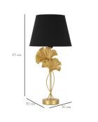 Lampe de table Flow doré/noir - 63x30x30 cm