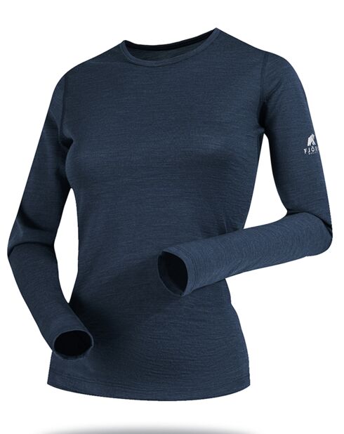 Marineblauer Bjork Pullover aus 100% Merinowolle