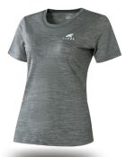T-shirt a manica corta grigia 100% lana merino