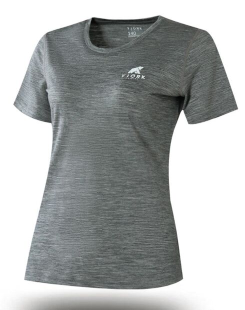 T-Shirt 100% Laine Mérinos manches courtes gris