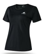 Schwarzes Kurzarm-T-Shirt aus 100% Merinowolle