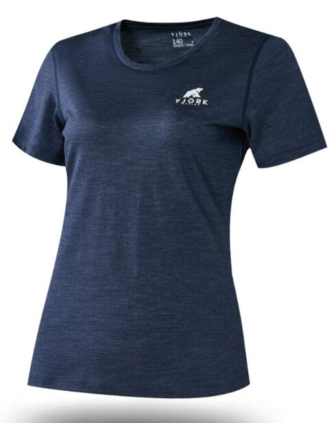 Blauw T-shirt van 100% merinowol