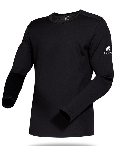 Finn schwarzer Pullover aus 100% Merinowolle