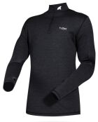Finn schwarzer Rollkragenpullover aus 100% Merinowolle mit Reißverschluss