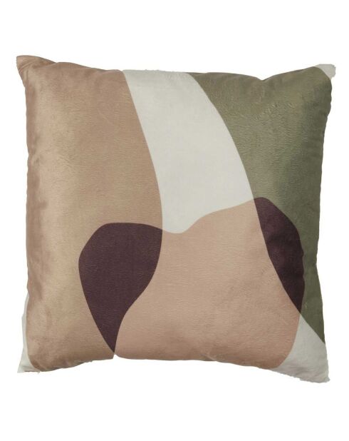 Coussin Sherpa imprimé multicolore - 40x40 cm