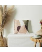 Coussin Sherpa imprimé multicolore - 40x40 cm