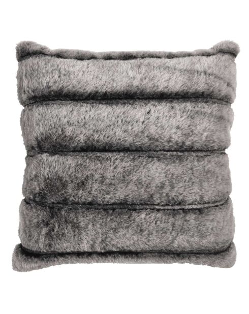 Coussin en fausse fourrure tout doux gris - 40x40 cm