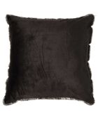 Coussin en fausse fourrure tout doux gris - 40x40 cm