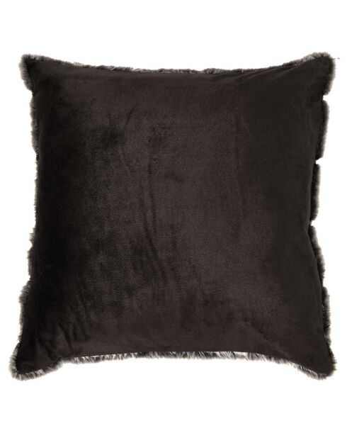 Coussin en fausse fourrure tout doux gris - 40x40 cm