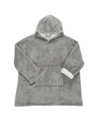 Sweat plaid à capuche intérieur Sherpa gris