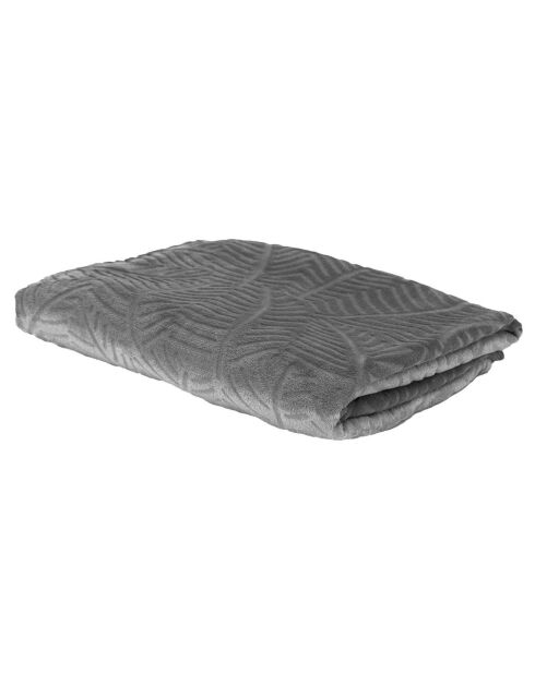 Plaid en Flanelle embossé gris foncé - 150x200 cm