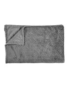 Plaid en Flanelle embossé gris foncé - 150x200 cm