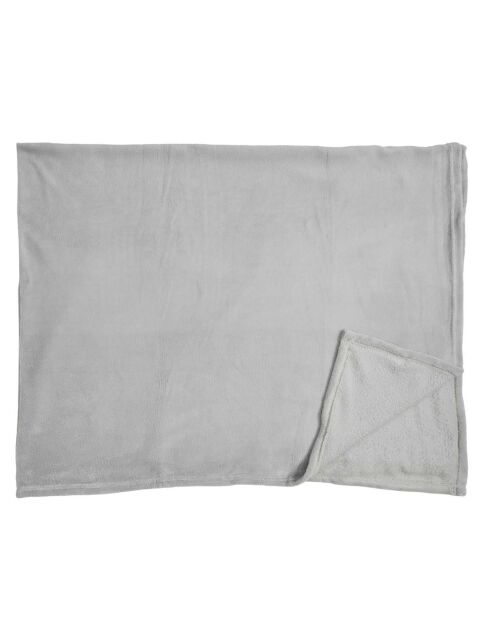 Plaid en Microfibre gris clair - 150x200 cm