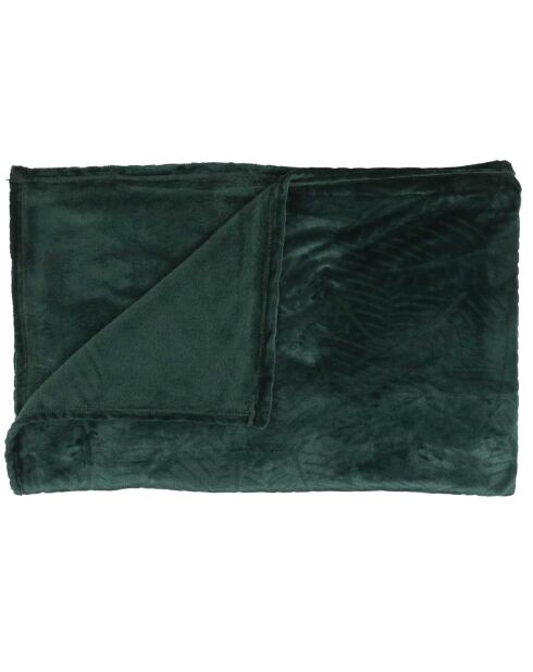 Plaid en Flanelle embossé vert sapin - 150x200 cm