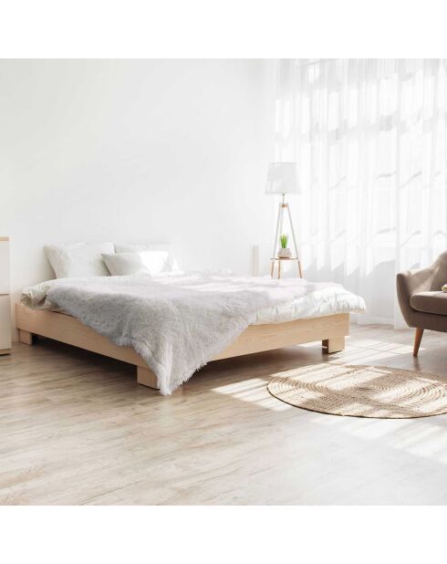 Plaid à poils longs blanc - 120x150 cm