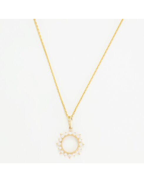 Ton Soleil Zirkonium geelgouden hanger